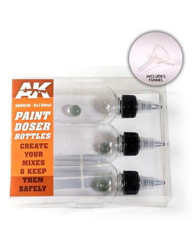 Paint Doser Bottles 3x100 ml 