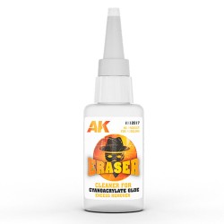 ERASER CLEANER FOR CYANOCRYLATE (EXCESS REMOVER) / LIMPIADOR PARA PEGAMENTO DE CIANOACRILATO (ELIMINADOR DE EXCESO) 