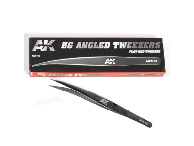 HG ANGLED TWEEZERS 02 (FLAT-END) 