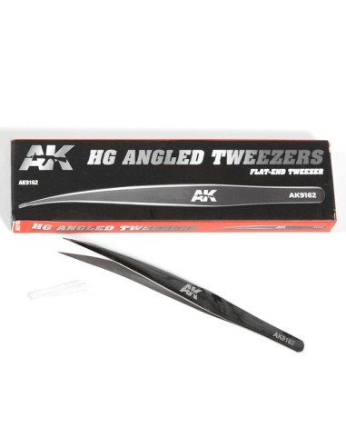 HG ANGLED TWEEZERS 02 (FLAT-END) 