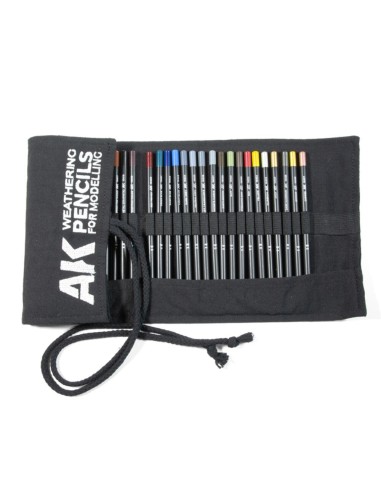 WEATHERING PENCILS FULL RANGE CLOTH CASE (37 waterpencil colors) 