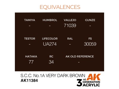 S.C.C. No.1A Very Dark Brown 