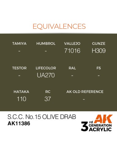 S.C.C. No.15 Olive Drab 