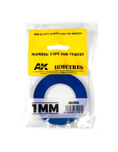 Blue masking Tape for curves 1mm 