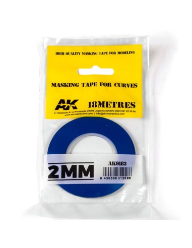 Blue masking Tape for curves 2mm 