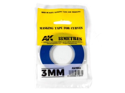 Blue masking Tape for curves 3 mm 
