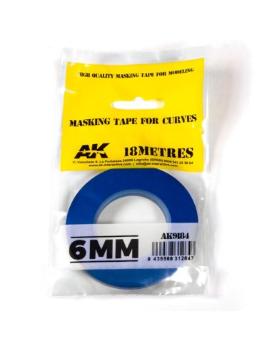 Blue masking Tape for curves 6mm 