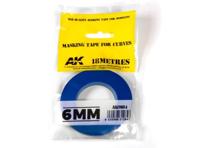 Blue masking Tape for curves 6mm 