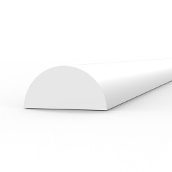 Half cane 4.00 x 350mm - STYRENE STRIP 