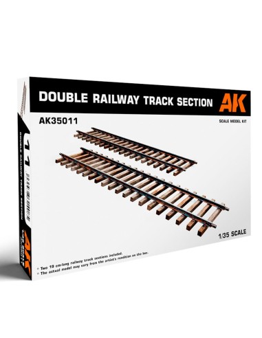 DOUBLE RAILWAY TRACK SECTION 1/35 