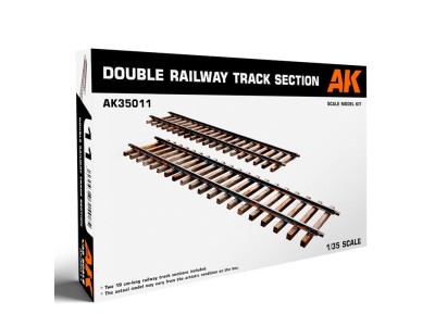 DOUBLE RAILWAY TRACK SECTION 1/35 