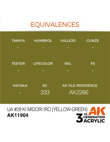 IJA #29 Ki Midori iro (Yellow-Green) 
