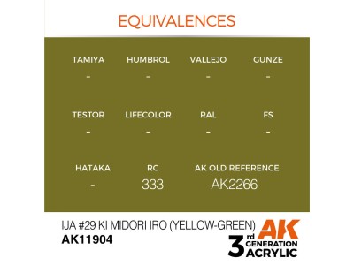 IJA #29 Ki Midori iro (Yellow-Green) 