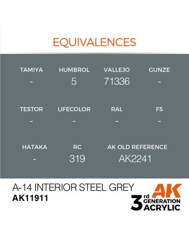 A-14 Interior Steel Grey 