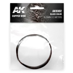 Copper Wire 0.25mm x 5 meters BLACK COLOR 