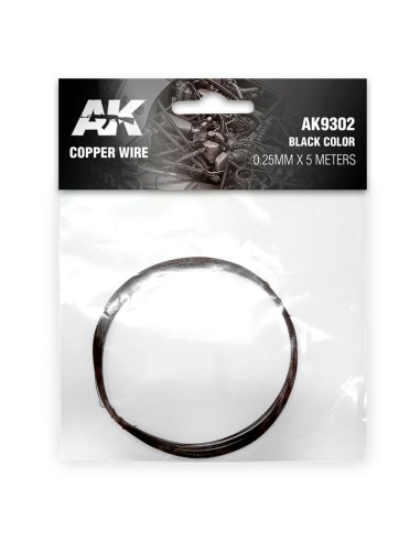 Copper Wire 0.25mm x 5 meters BLACK COLOR 