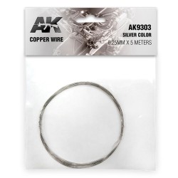 Copper Wire 0.25mm x 5 meters SILVER COLOR 