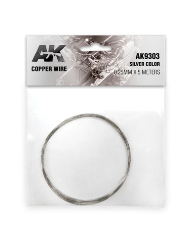 Copper Wire 0.25mm x 5 meters SILVER COLOR 