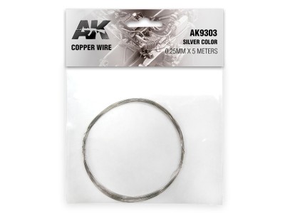 Copper Wire 0.25mm x 5 meters SILVER COLOR 
