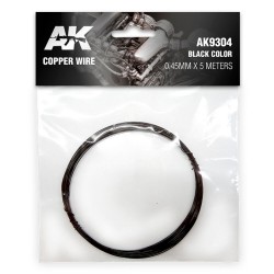 Copper Wire 0.45mm x 5 meters BLACK COLOR 