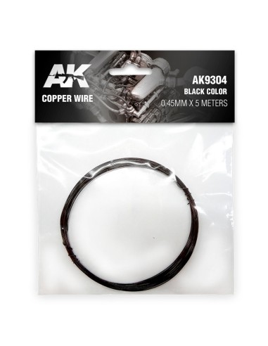 Copper Wire 0.45mm x 5 meters BLACK COLOR 
