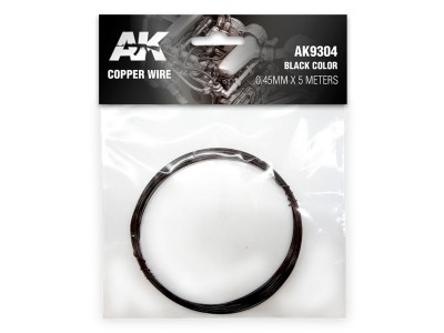 Copper Wire 0.45mm x 5 meters BLACK COLOR 