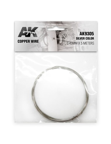 Copper Wire 0.45mm x 5 meters SILVER COLOR 