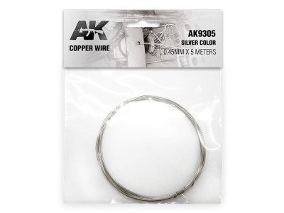 Copper Wire 0.45mm x 5 meters SILVER COLOR 