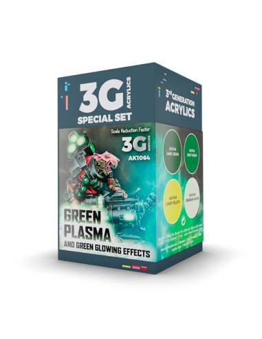 WARGAME COLOR SET. GREEN PLASMA AND GLOWING EFFECT 