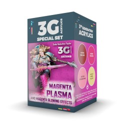 WARGAME COLOR SET. MAGENTA PLASMA AND GLOWING EFFE 
