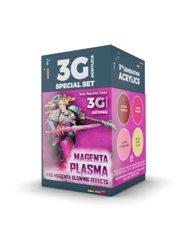WARGAME COLOR SET. MAGENTA PLASMA AND GLOWING EFFE 