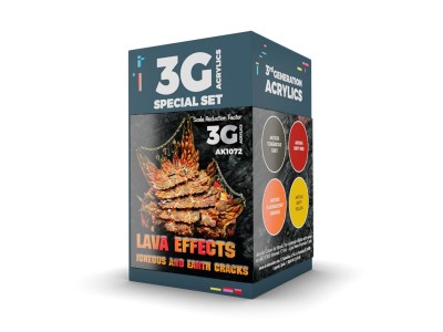 WARGAME COLOR SET. LAVA EFFECTS. 