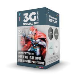 WARGAME COLOR SET. NON METALLIC METAL SILVER (W.B) 