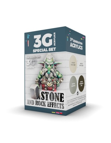 WARGAME COLOR SET. STONE AND ROCK EFFECTS. 