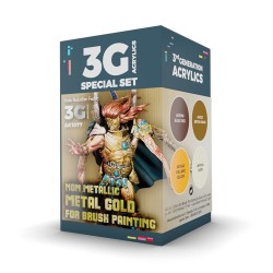 WARGAME COLOR SET. NON METALLIC METAL GOLD (W. B.) 