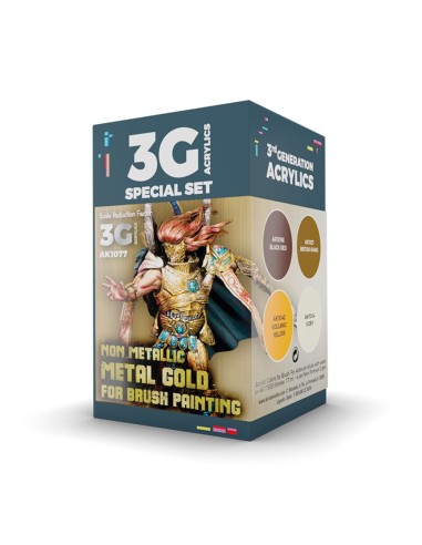 WARGAME COLOR SET. NON METALLIC METAL GOLD (W. B.) 