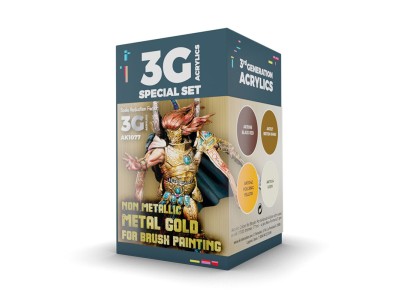 WARGAME COLOR SET. NON METALLIC METAL GOLD (W. B.) 