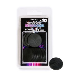 PLASTIC WARGAME BASES. ROUND BASE 32mm 