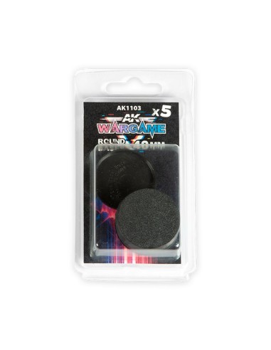 PLASTIC WARGAME BASES. ROUND BASE 40mm 