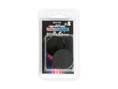 PLASTIC WARGAME BASES. ROUND BASE 40mm 