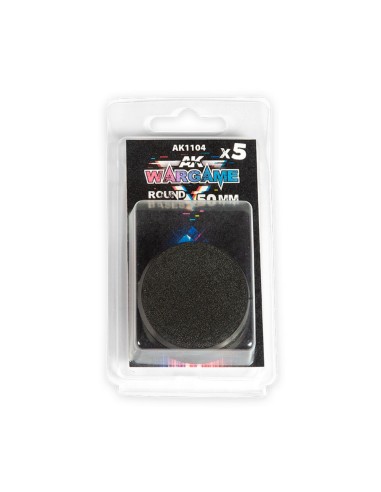 PLASTIC WARGAME BASES. ROUND BASE 50mm 