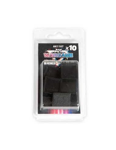 PLASTIC WARGAME BASES. SQUARE BASE 25x25mm 