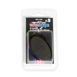 PLASTIC WARGAME BASES. OVAL BASE 35x60mm 
