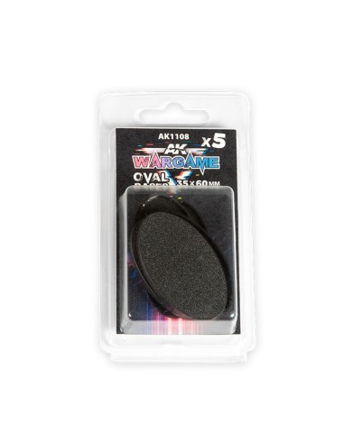 PLASTIC WARGAME BASES. OVAL BASE 35x60mm 