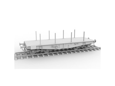 GERMAN RAILWAY SCHWERER PLATTFORMWAGEN TYME SSYS 1/35 