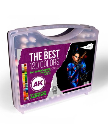 3G PLASTIC BRIEFCASE 120 WARGAME COLORS 