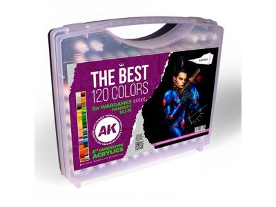 3G PLASTIC BRIEFCASE 120 WARGAME COLORS 