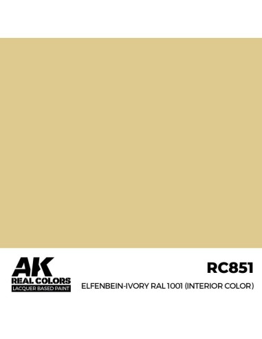 Real Colors: Elfenbein-Ivory RAL 1001 (Interior Color) 17 ml. 