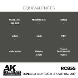 Real Colors: Dunkelbraun-Dark Brown RAL 7017 17 ml. 