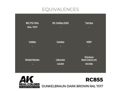 Real Colors: Dunkelbraun-Dark Brown RAL 7017 17 ml. 